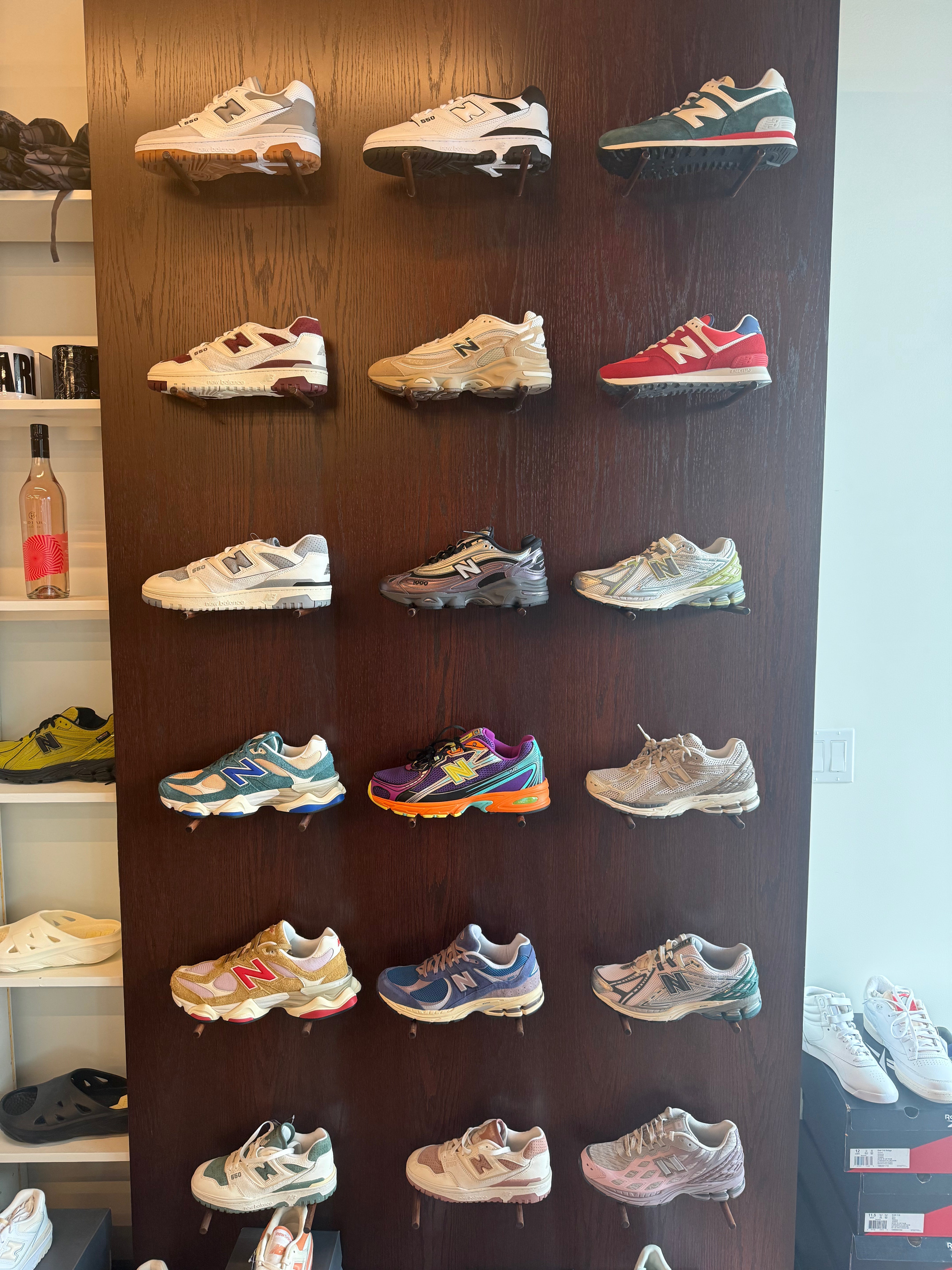 Gallery Streetwear Shoe wall. Best shoes in Canada