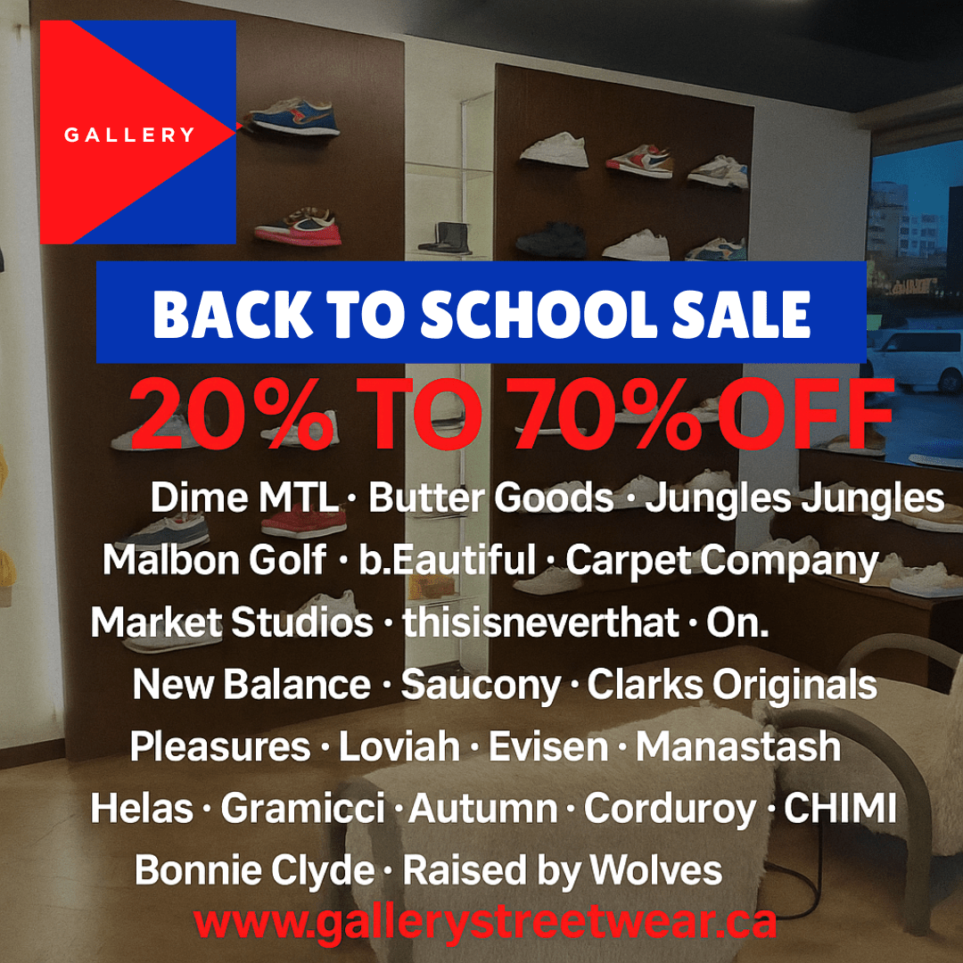 Back to School Sale: 20–70% Off Clothing, Accessories & Shoes at Gallery Streetwear - Gallery Streetwear