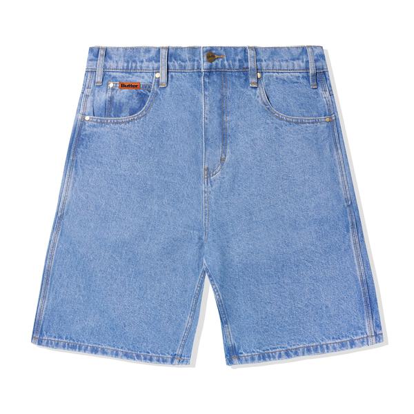Butter Goods Scribble Denim Shorts Mid Blue