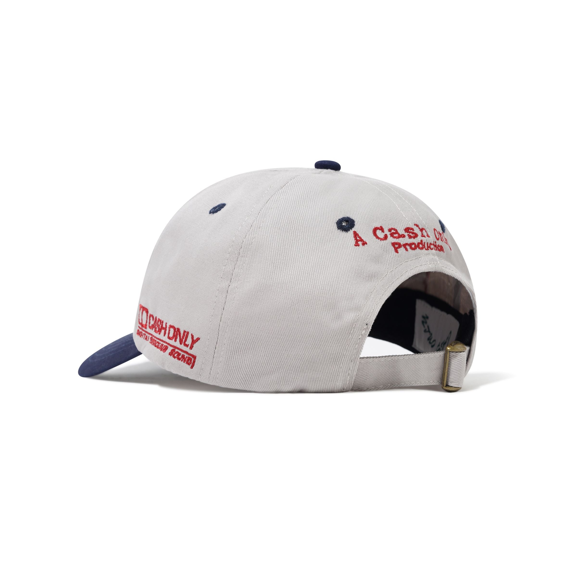 Cash Only Home Video 6 Panel Cap Light Grey