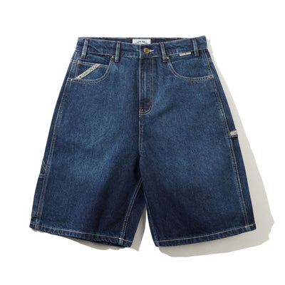 Cash Only Logo Denim Shorts – Raw Indigo