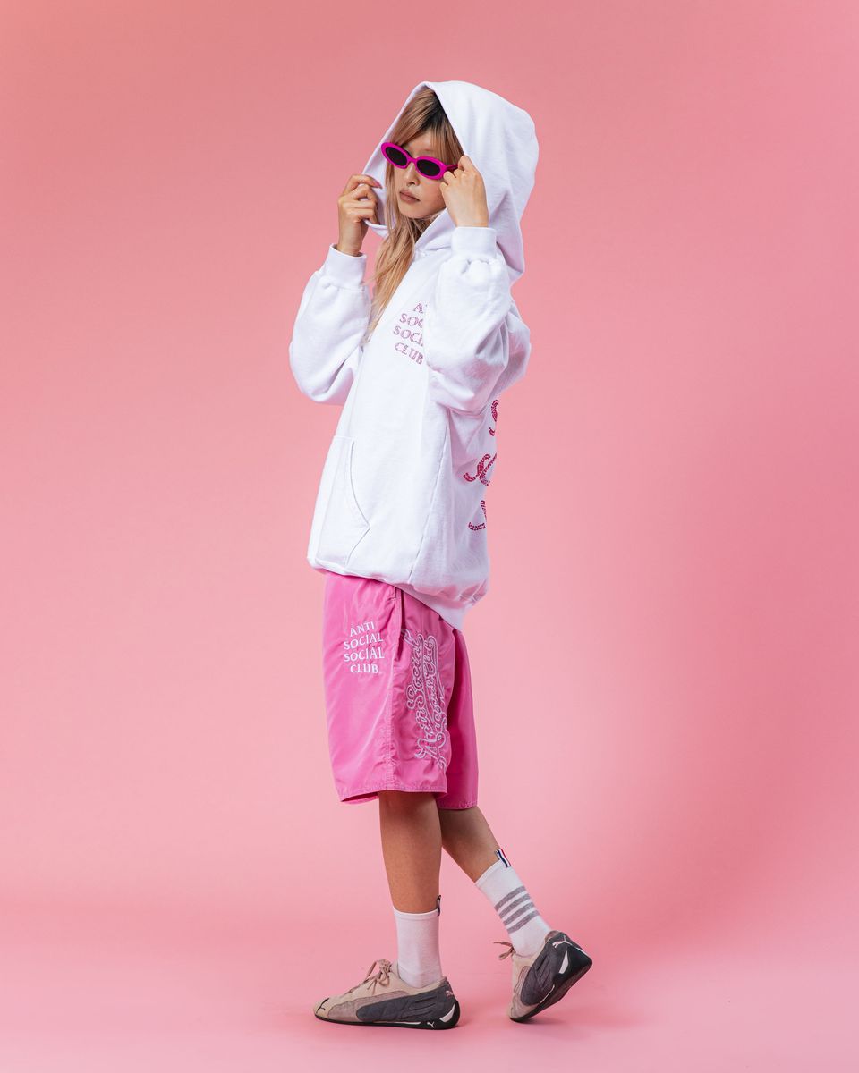 Anti Social Social Club Bored Shorts Pink - lifestyle