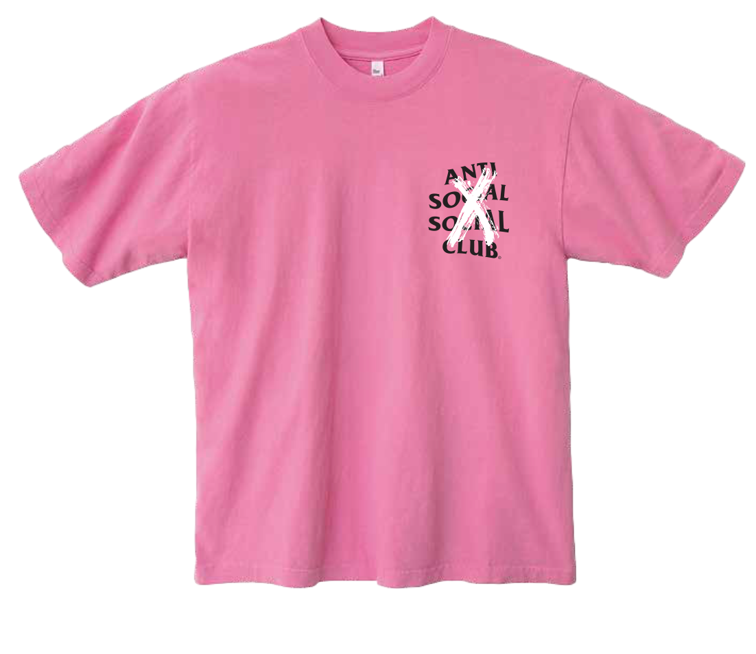 Anti Social Social Club Canceled Hand Painted Tee Pink