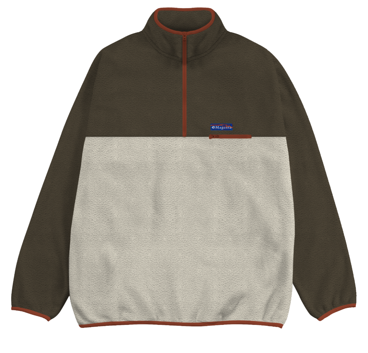 Magenta City Fleece Highneck Natural