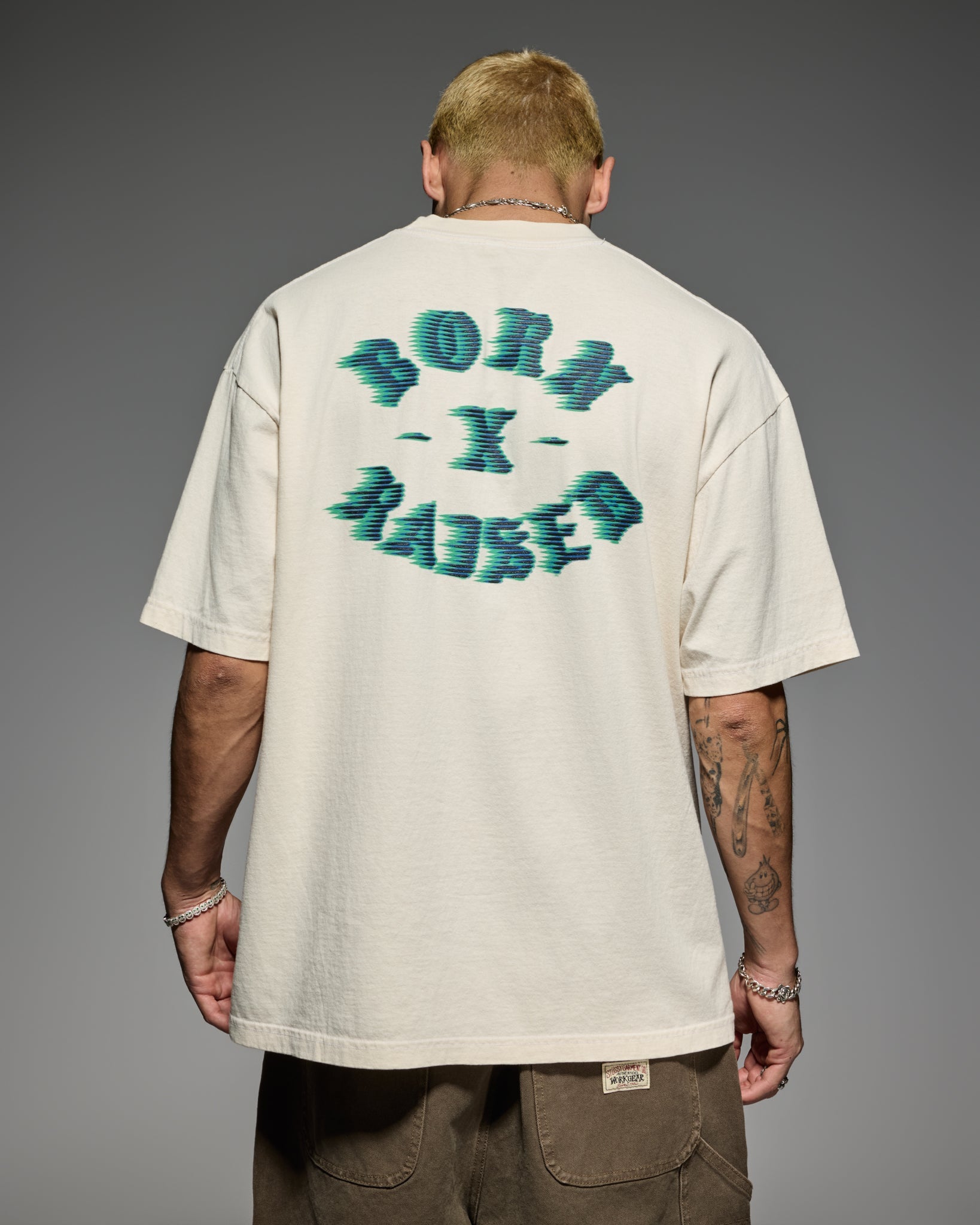 Born X Raised Speed Rocker Tee - Cream - lifestyle 1