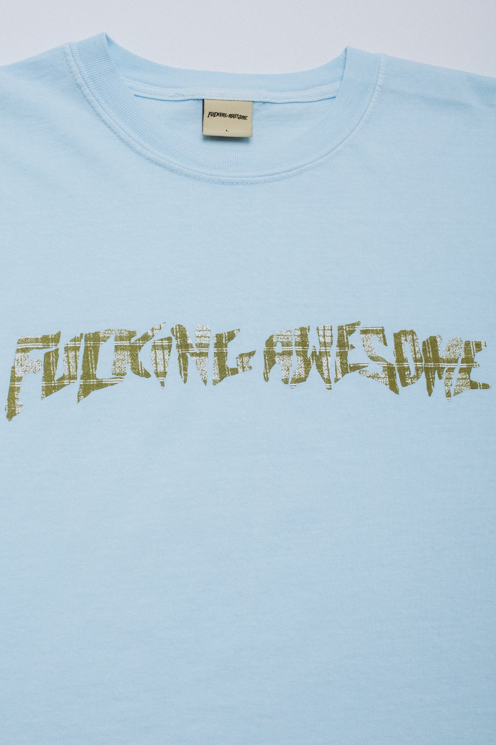 FA Plaid Photo Copy Tee - Blue