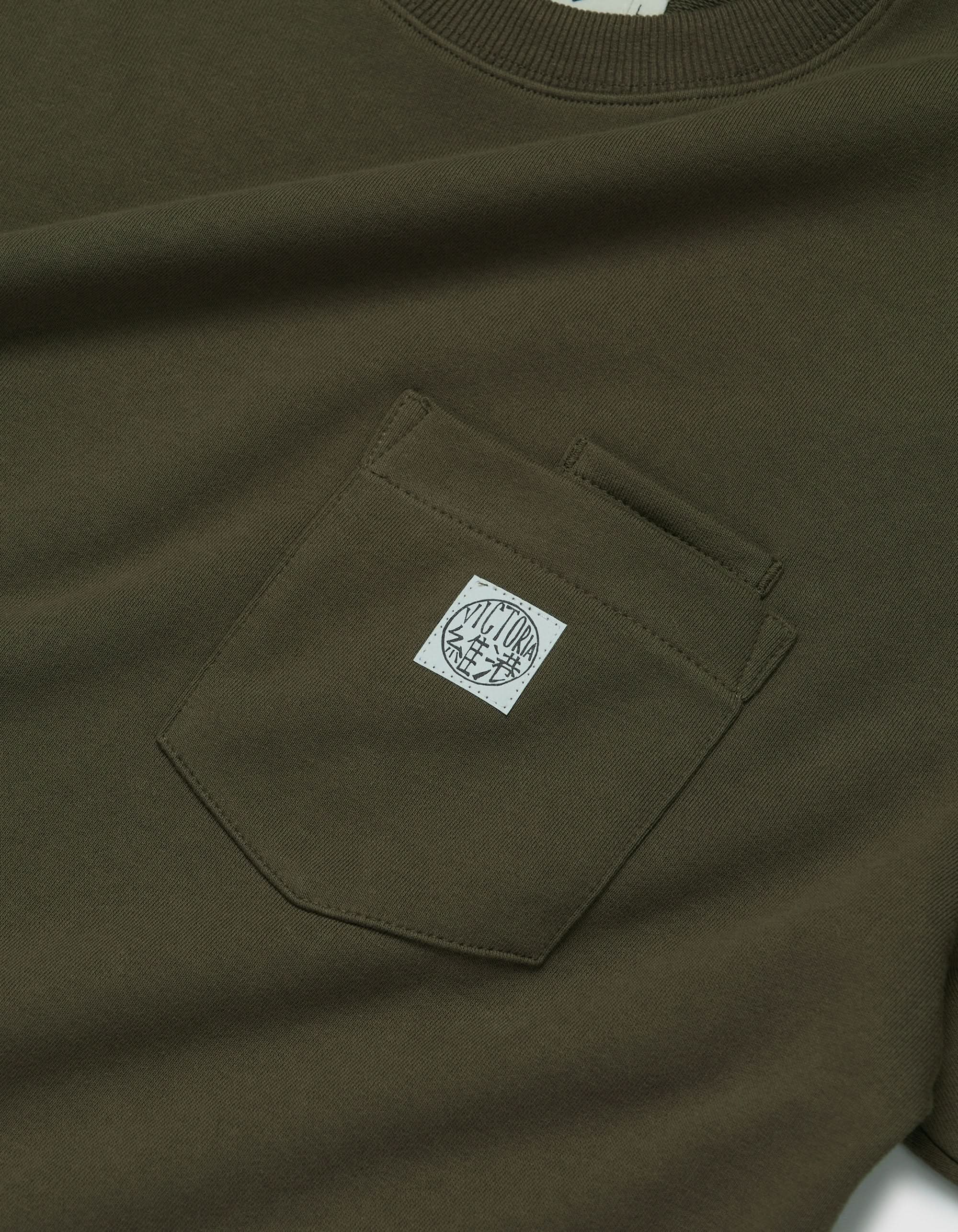 Victoria HK Waffle Sleeve Double Pocket Tee