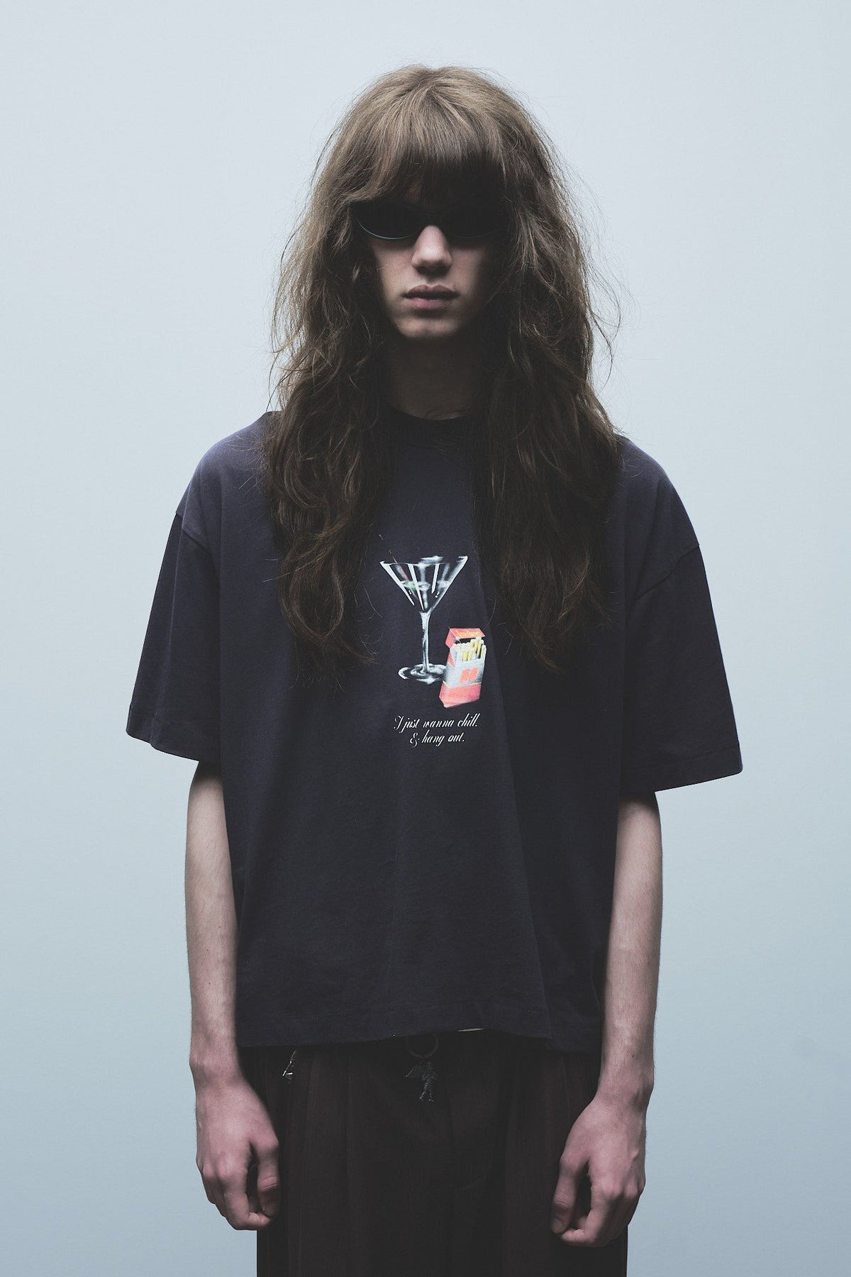 Jungles Jungles Double Happiness Tee black styled with relaxed boxy fit, Fall 26 lookbook