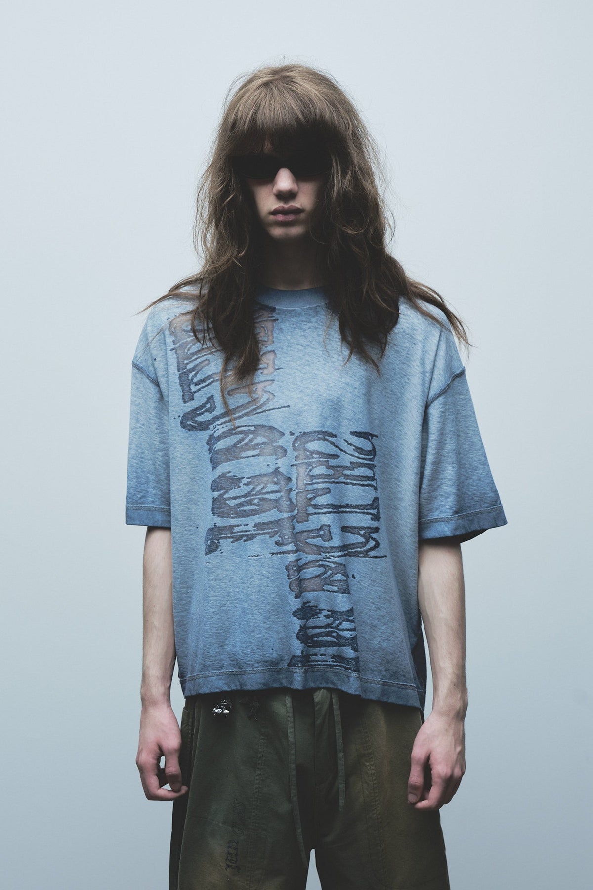 Jungles Jungles Burnout Slub Tee grey styled, boxy relaxed fit, Fall 26 lookbook