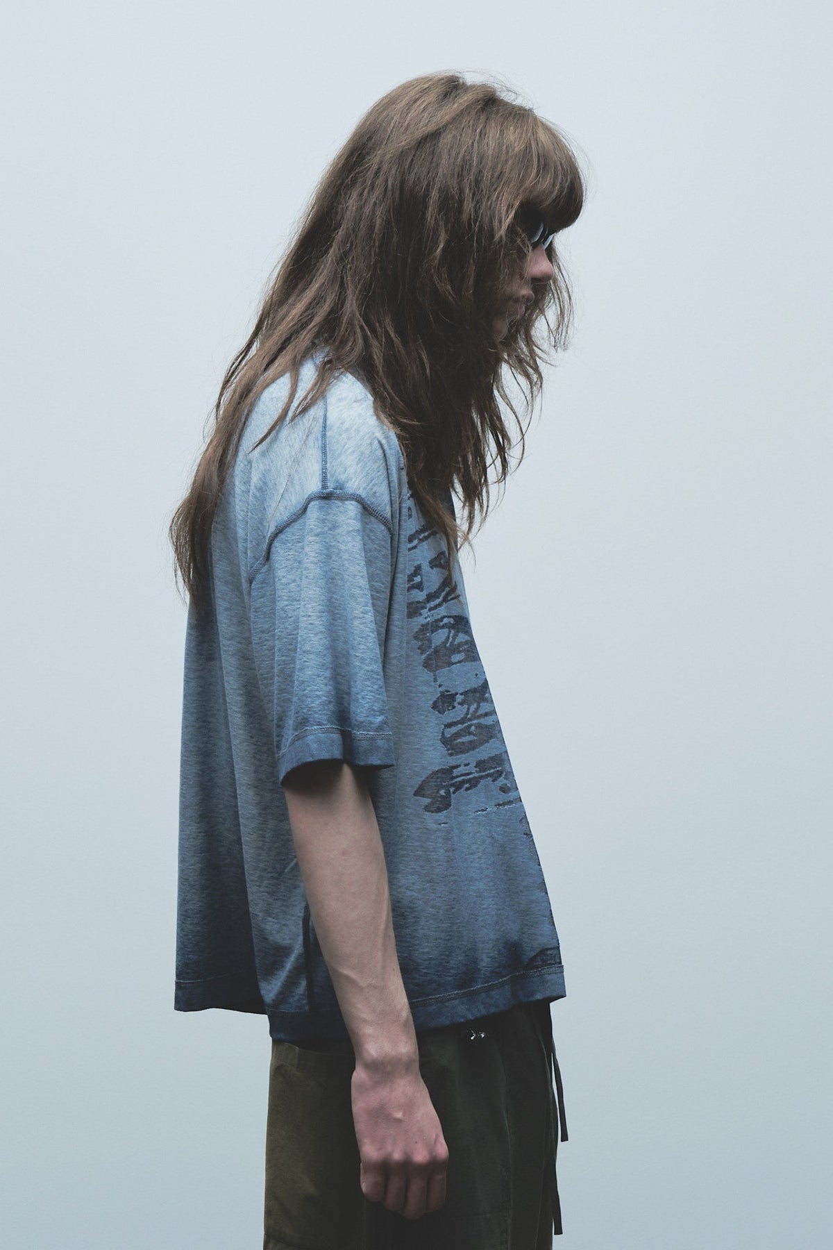 Jungles Jungles Burnout Slub Tee grey worn inside out, Fall 26 lookbook