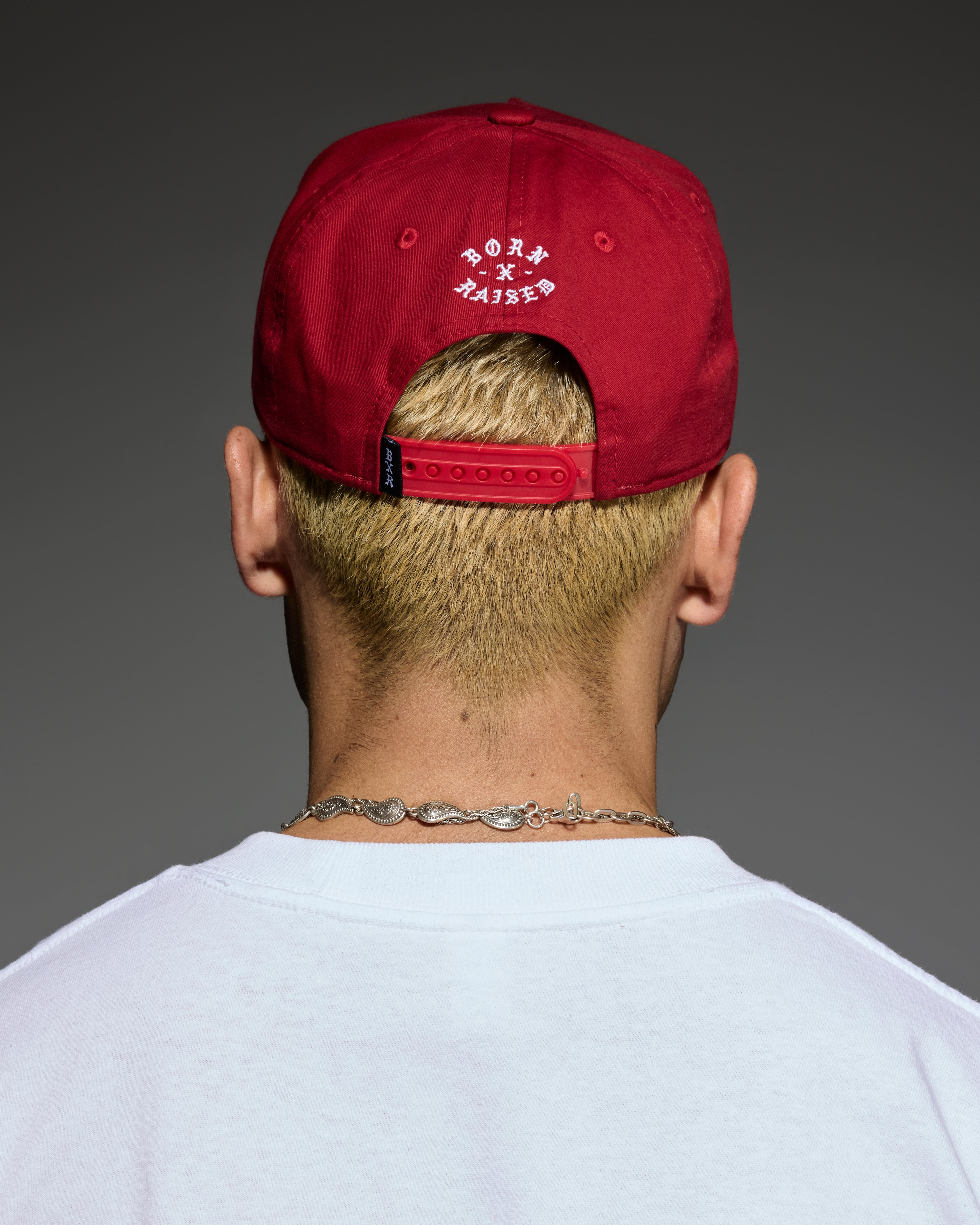 Born X Raised Paranoia Crest Snapback - Cardinal - lifestyle 3