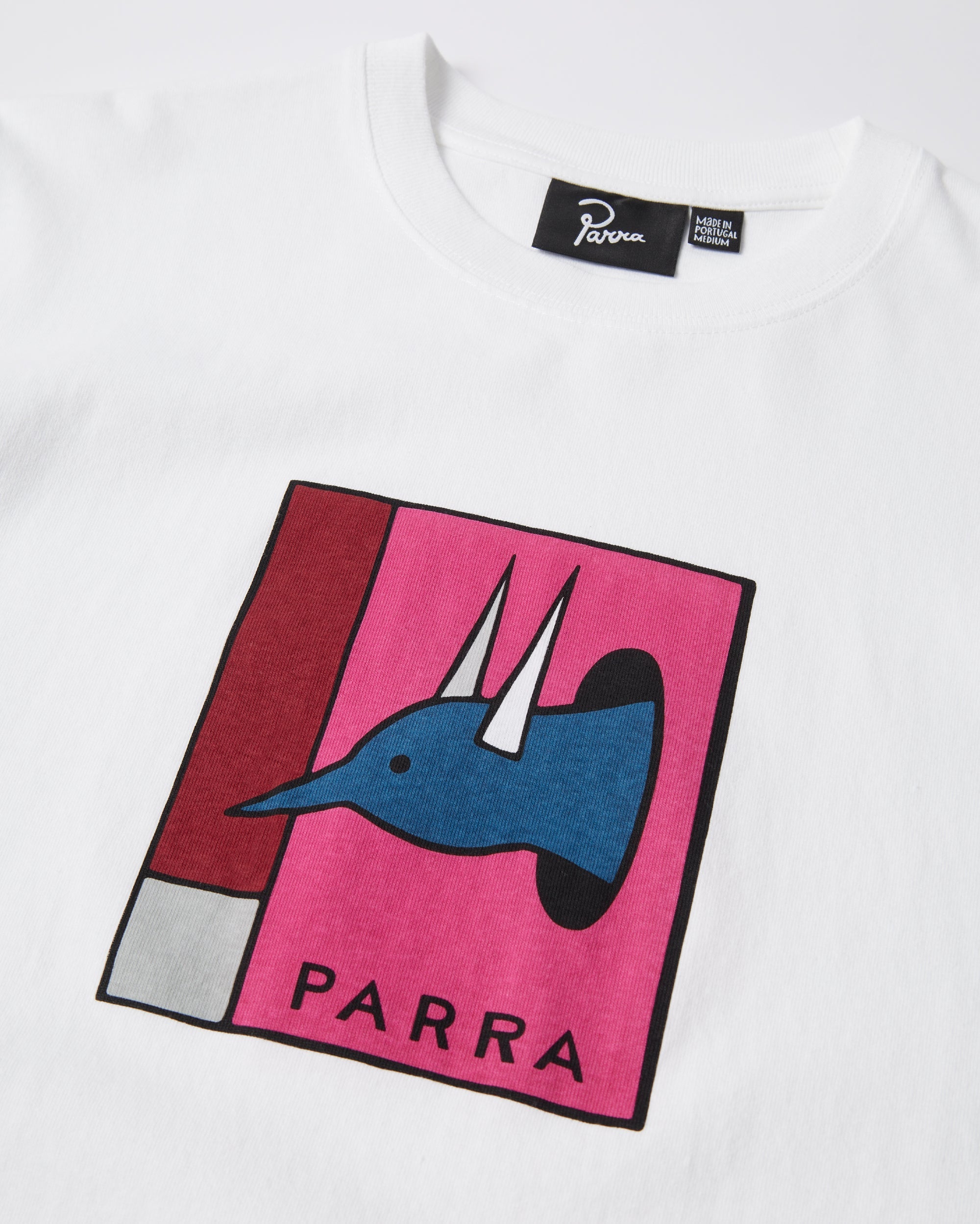 Parra The Hunted t-shirt white, back view — graphic tee