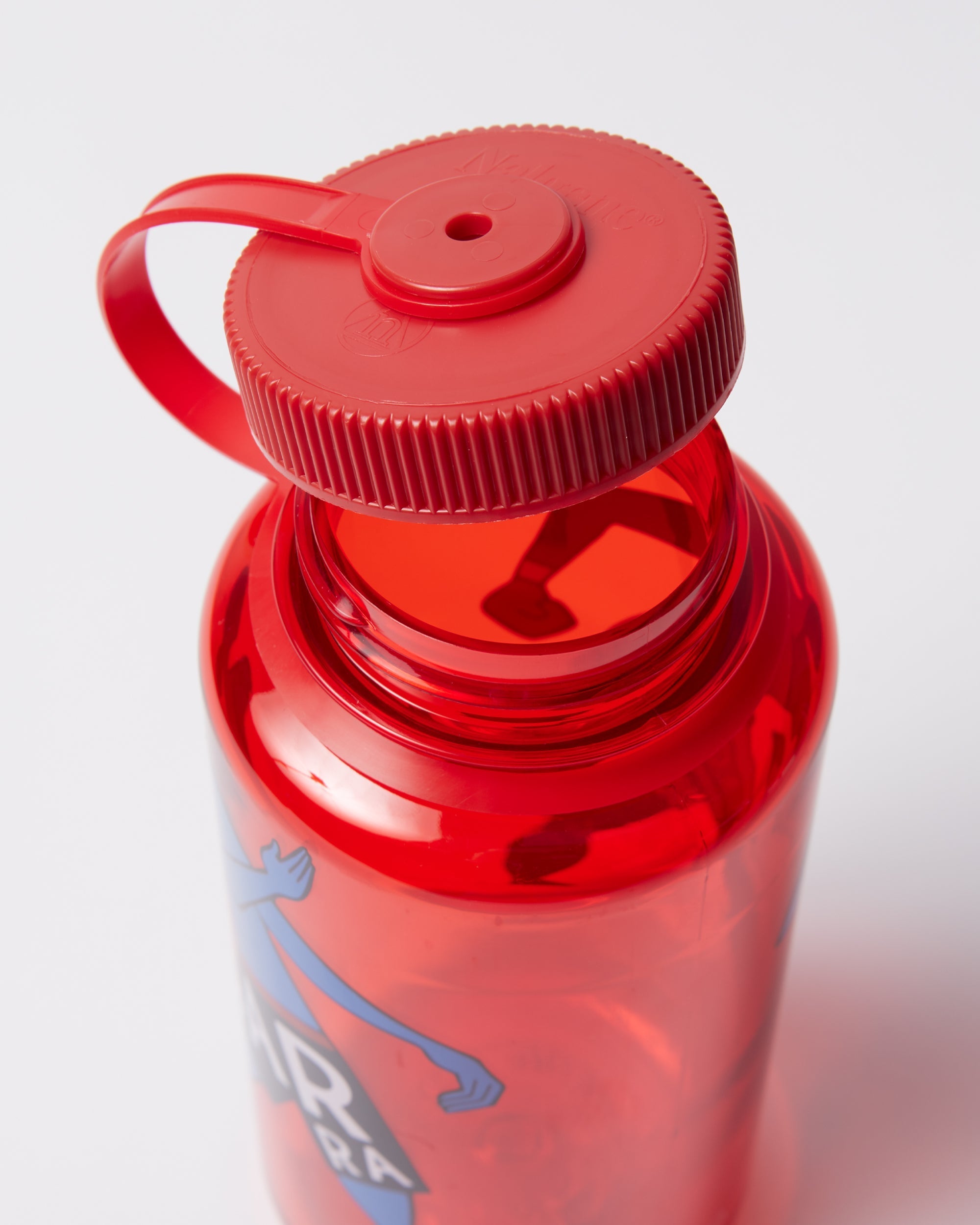 Parra Water Slapped Nalgene bottle red — side view