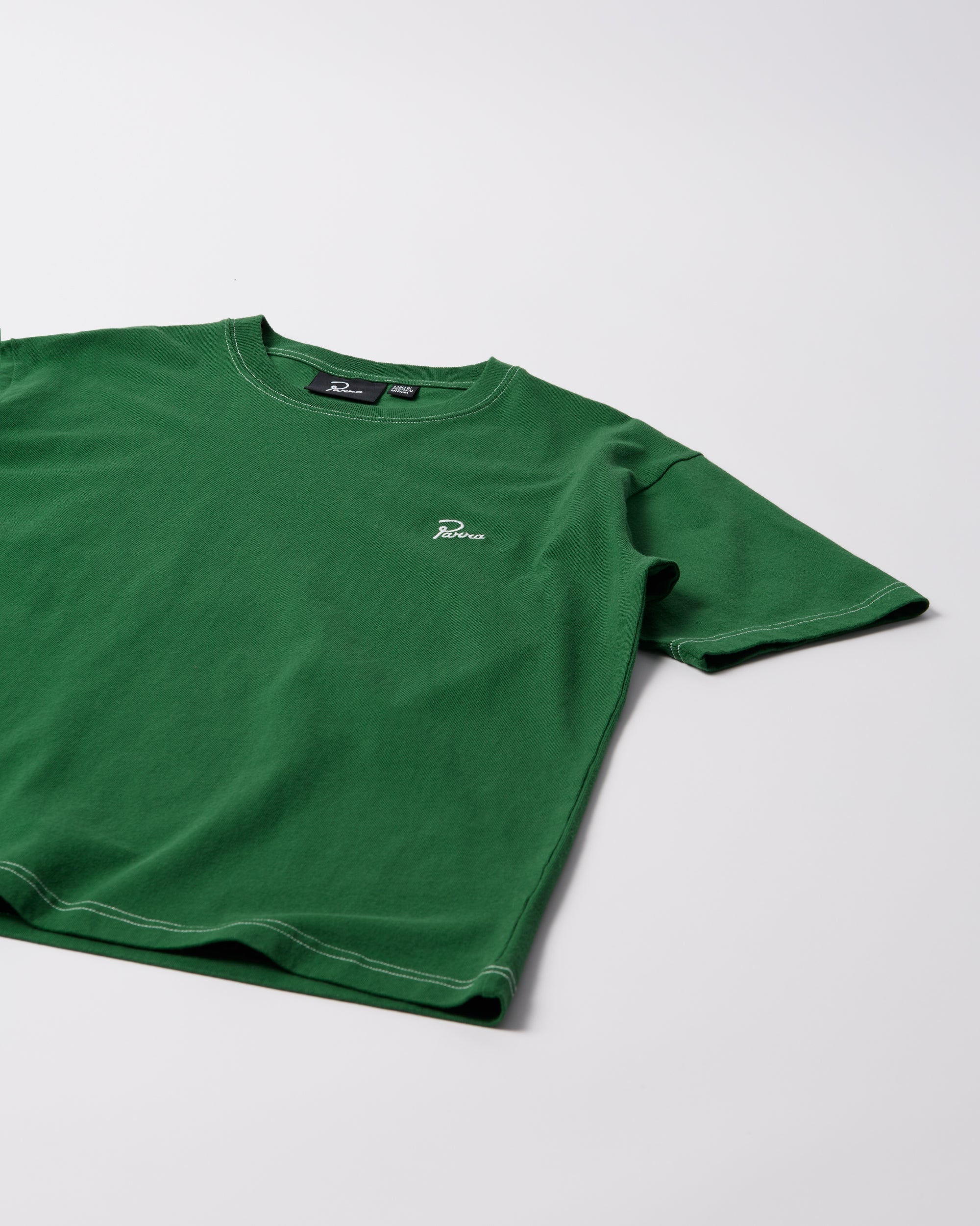 Parra Signature T-Shirt Green — worn