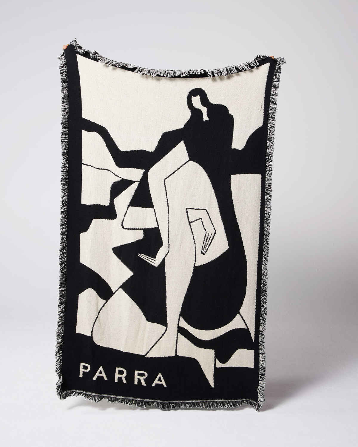 Parra Waiting For You Throw Blanket Black — product shot