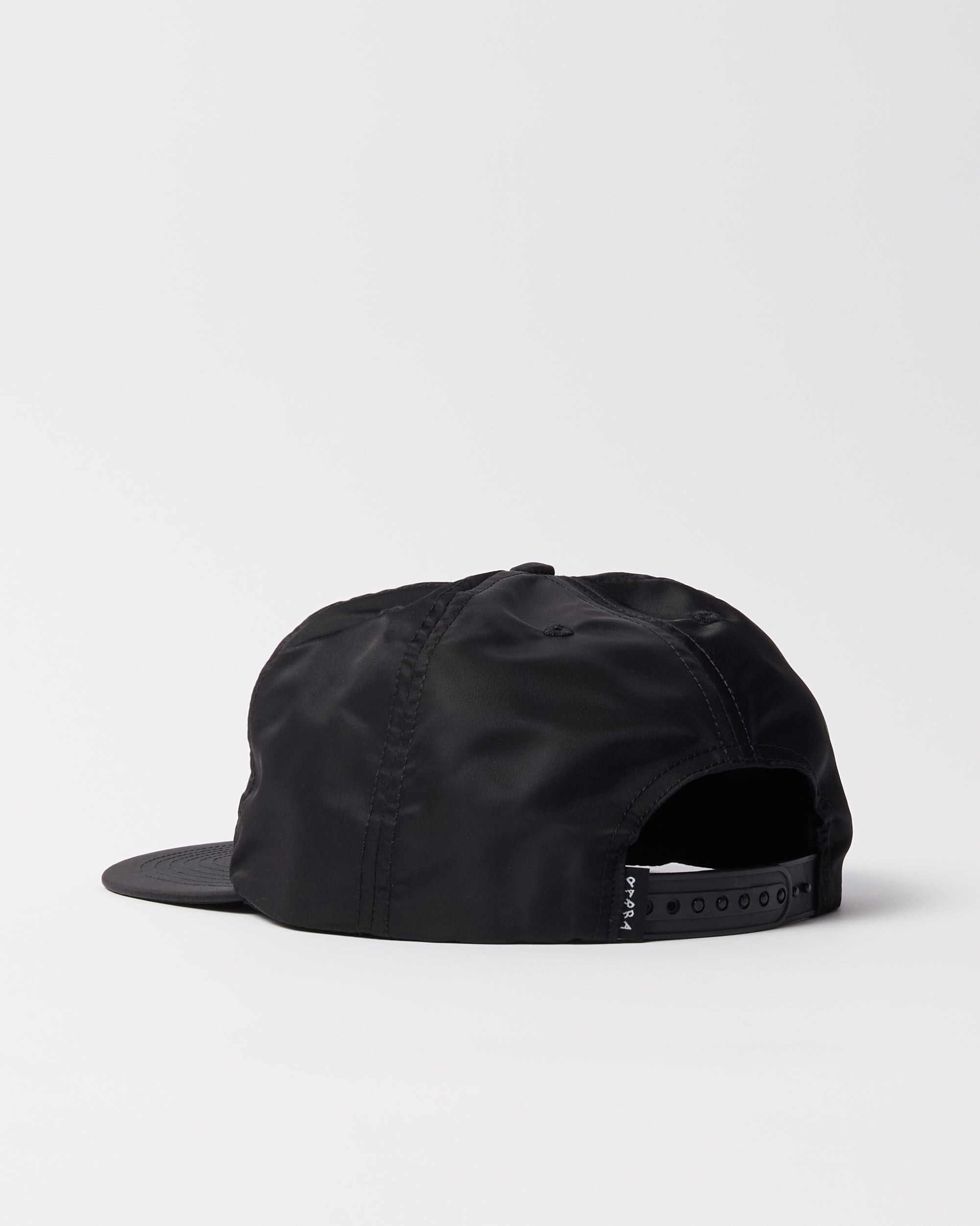 Parra Distorted 90s Memory 5 Panel Hat Black — embroidery detail