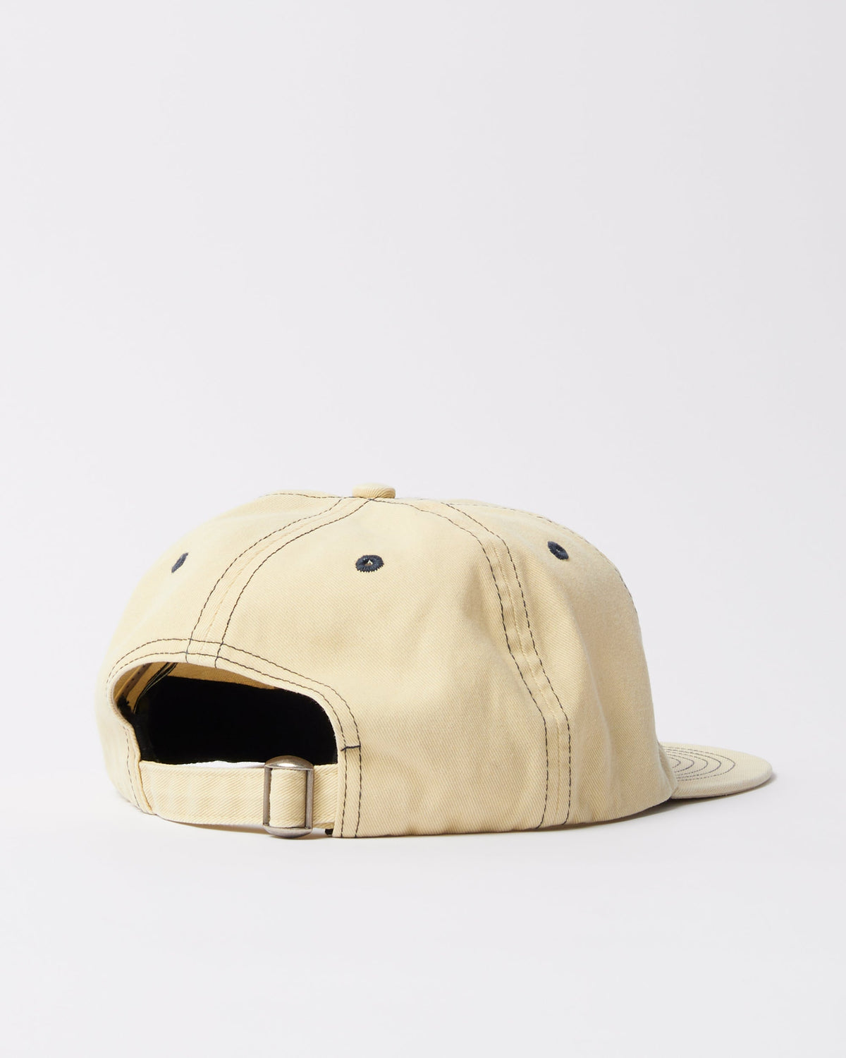 Parra Lowercase Script Logo 6 Panel Hat Natural side