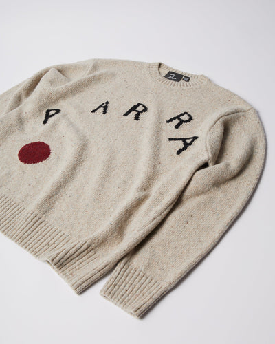 Parra Red Dot Knitted Pullover – Grey