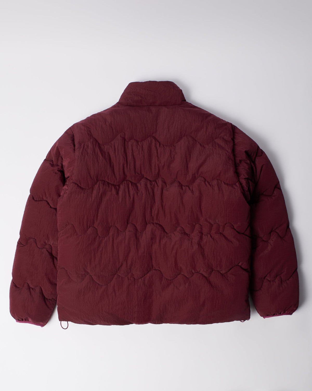 Parra Wavy Puffer Jacket Dark Red