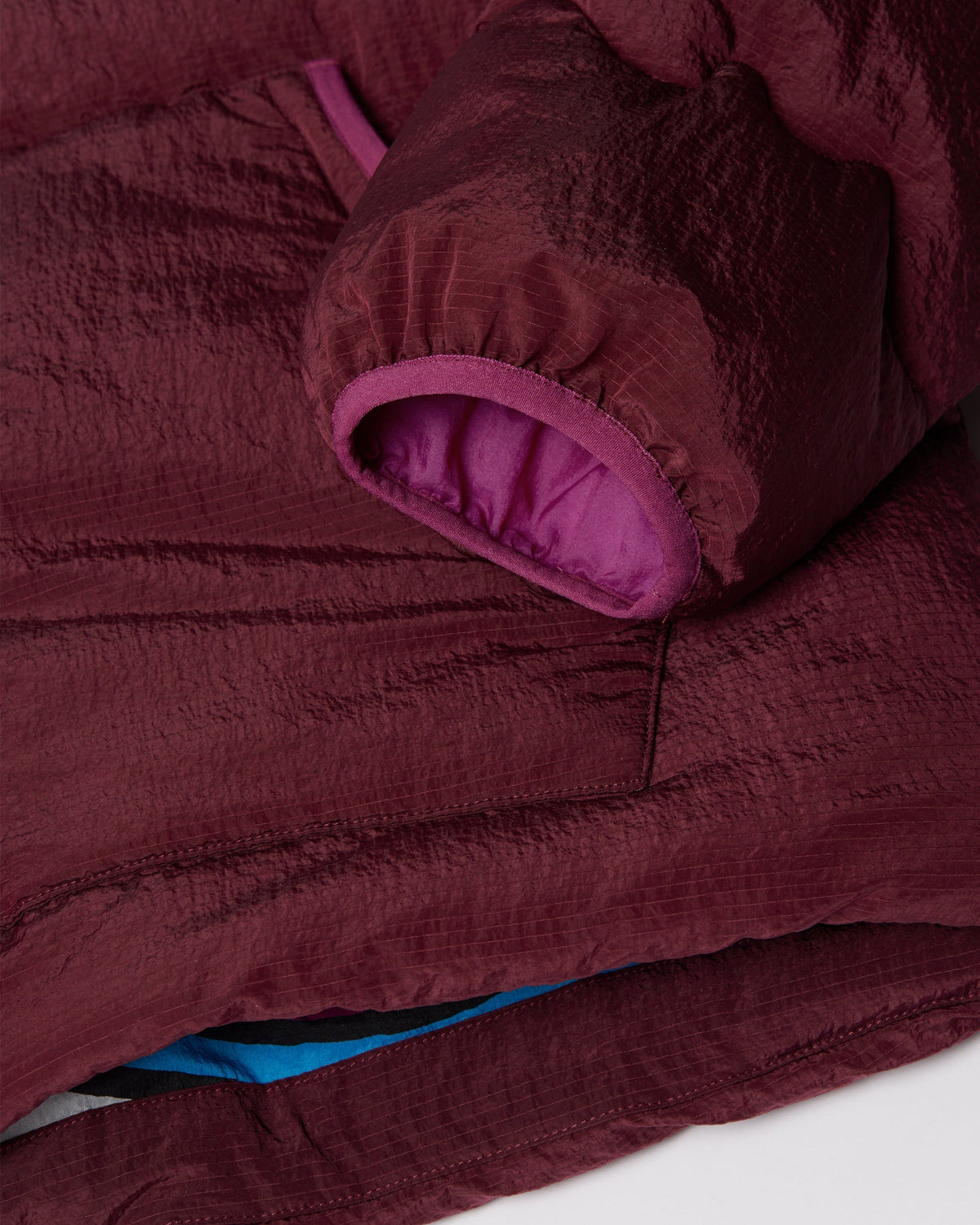Parra Wavy Puffer Jacket Dark Red