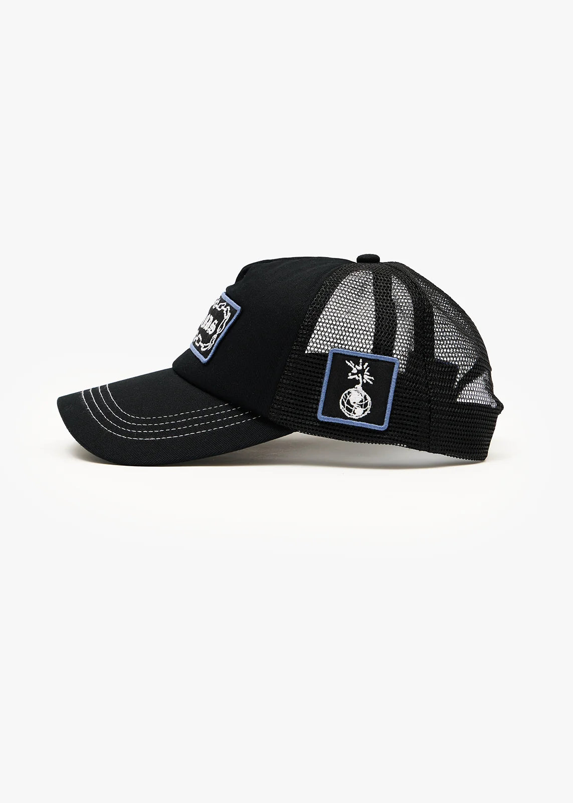 Afends Spiritual Recycled Mesh Trucker Cap – Black