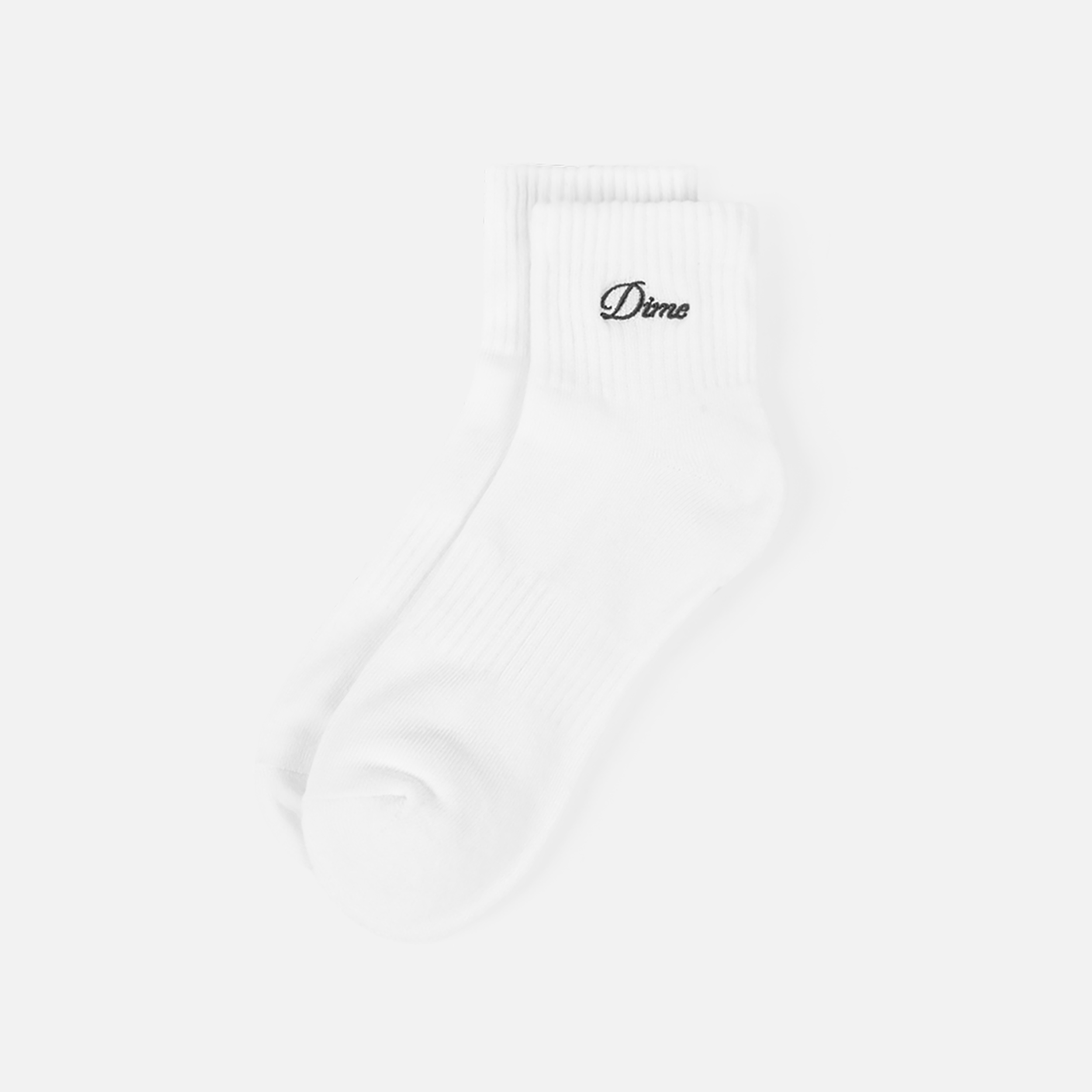 Dime MTL Two Pack Short Socks White — product shot