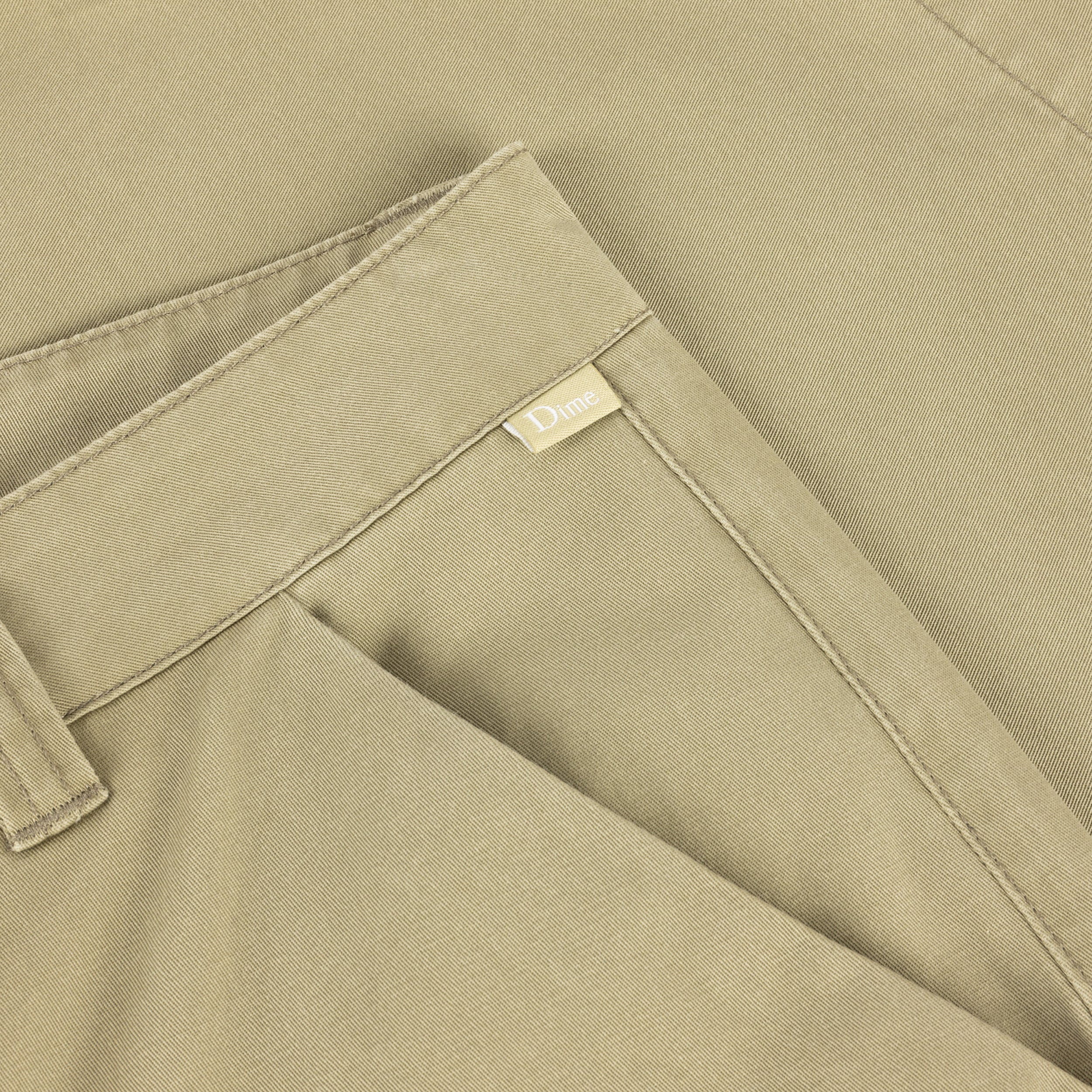 Dime MTL Baggy Chino Pants Light Military — detail