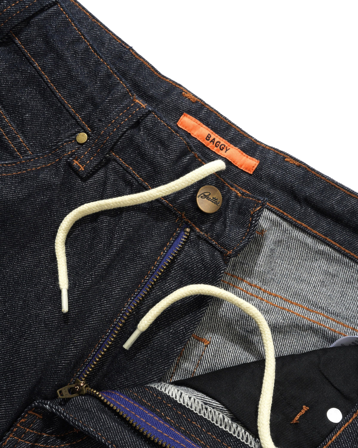 Butter Goods Baggy Denim Jeans Raw Indigo — product shot