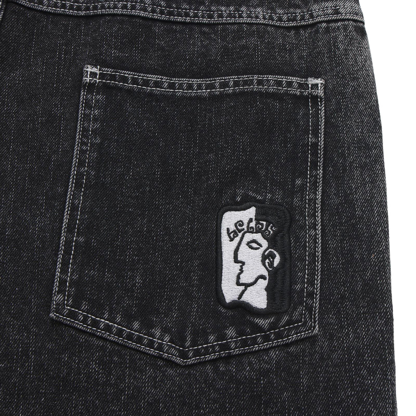 Helas Dieu Grec Jean Shorts Washed Black