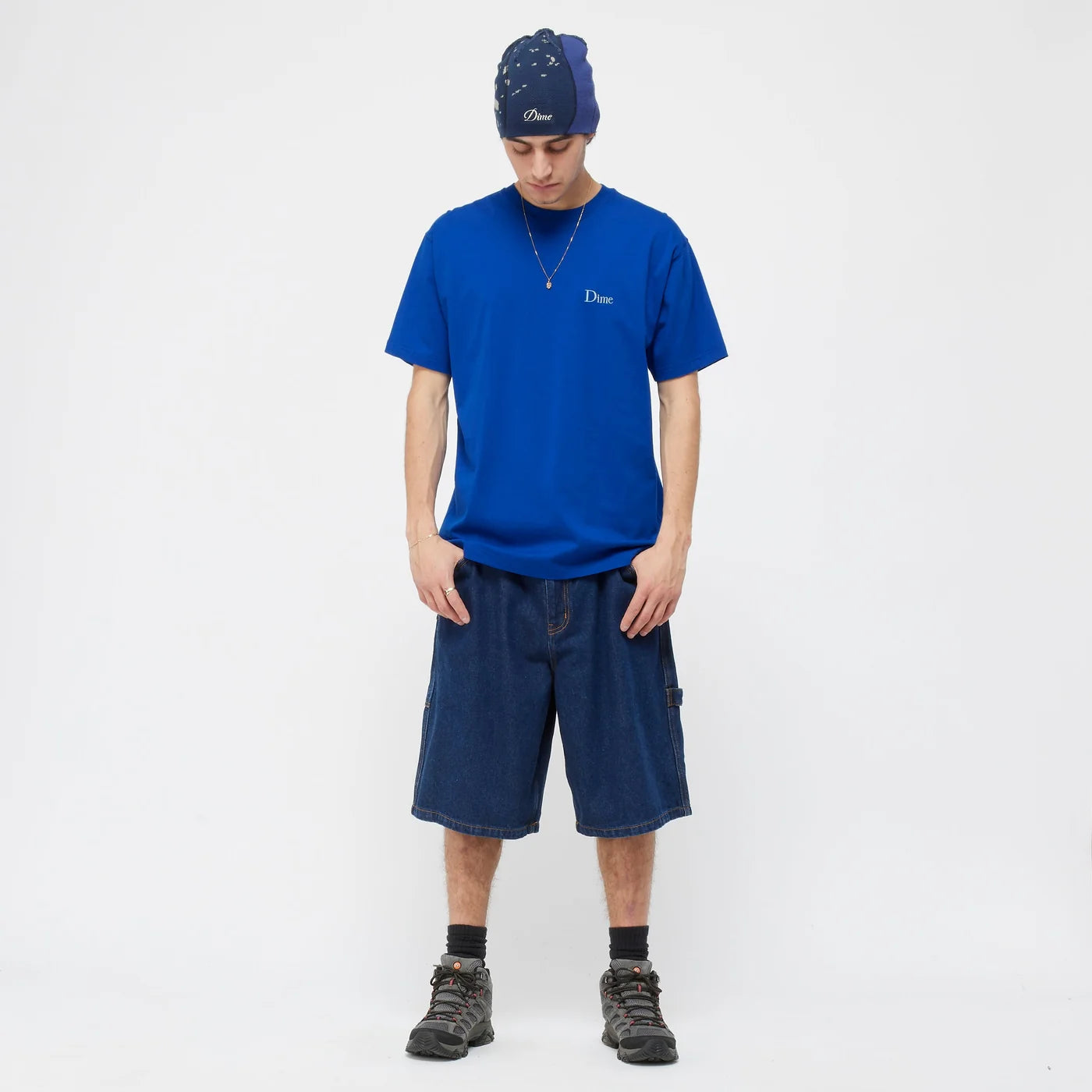 Dime MTL Classic Small Logo Tee Navy Blue