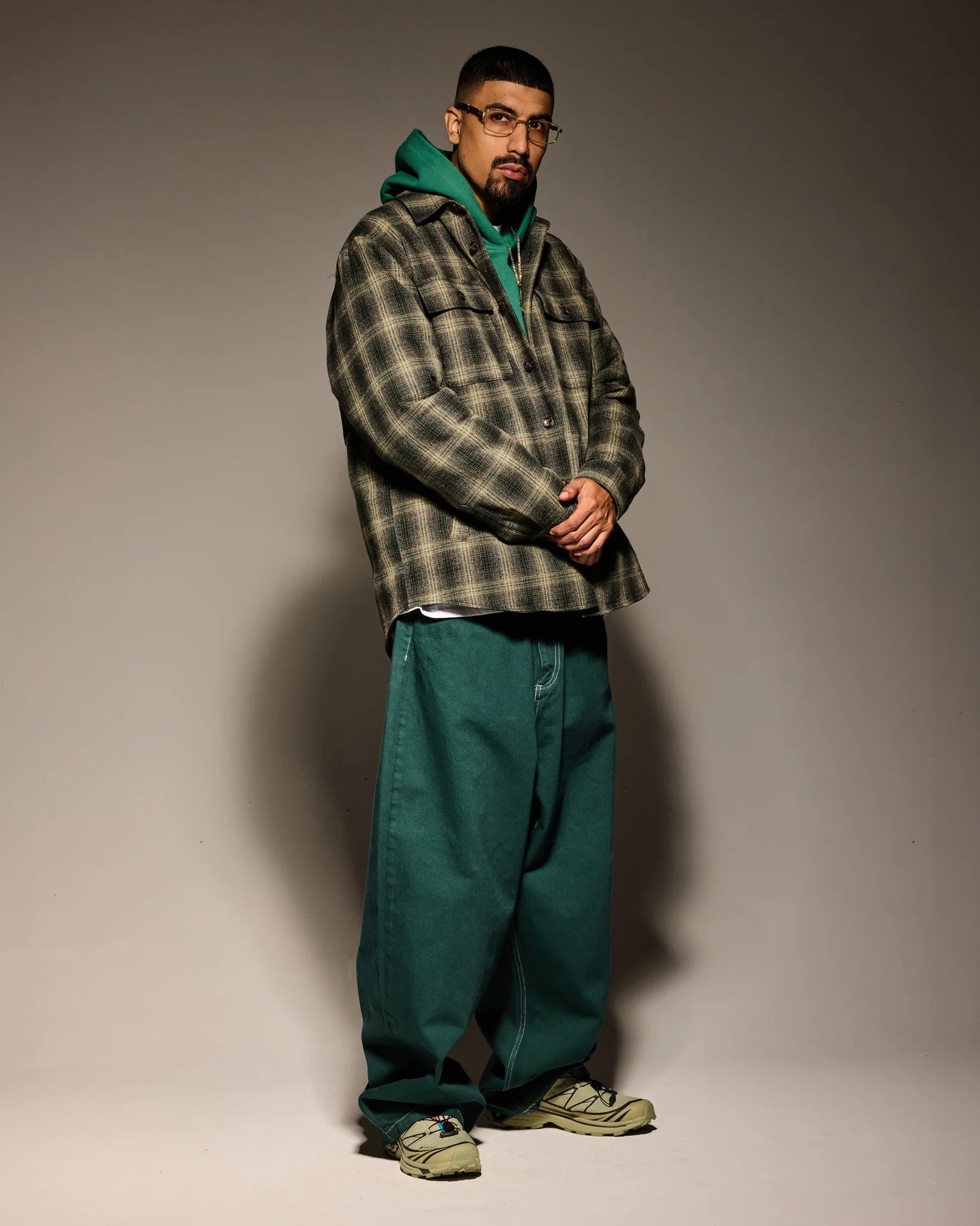 Born X Raised Oversized Flannel Shirt Jacket