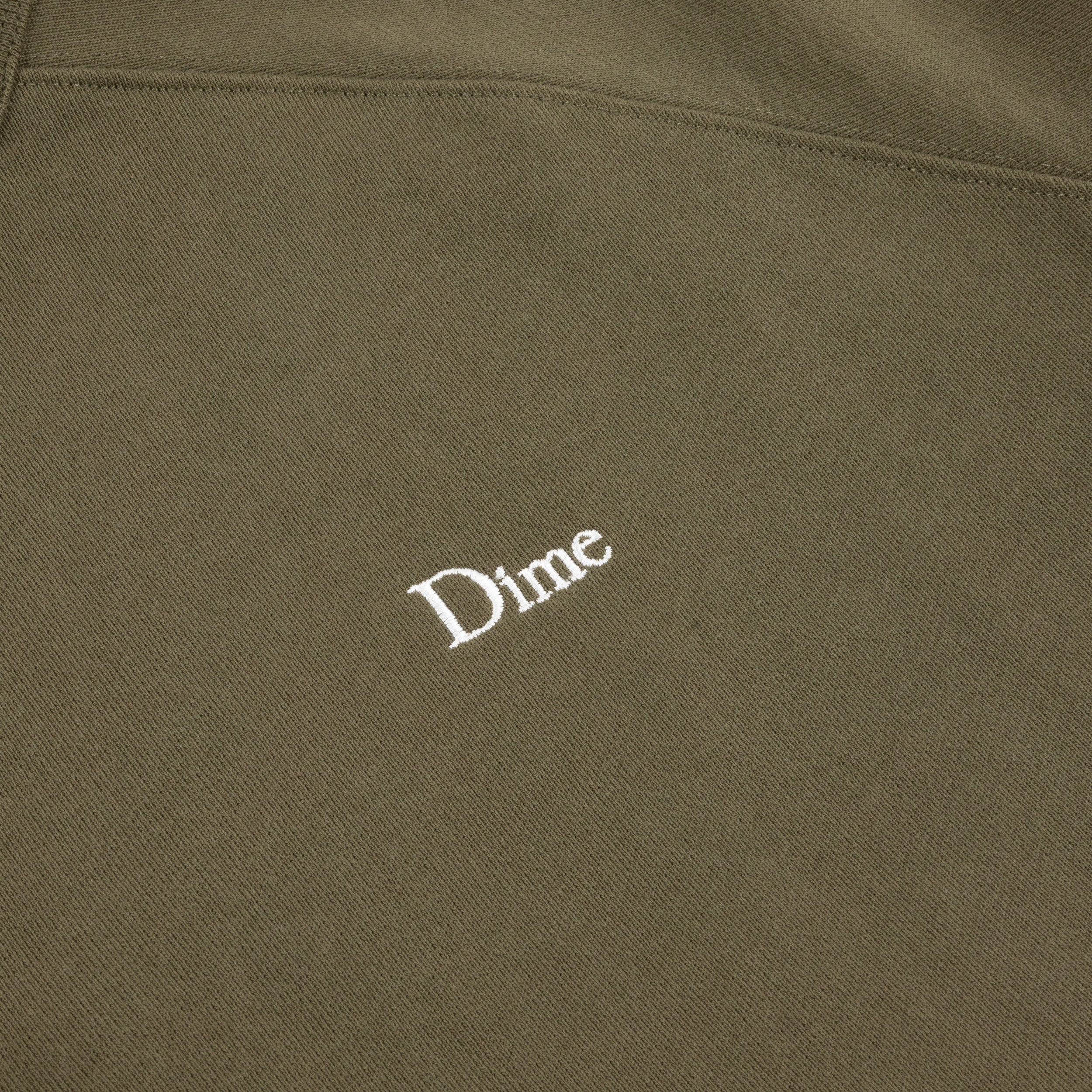 Dime MTL Classic Small Logo Hoodie Ivy Green — detail