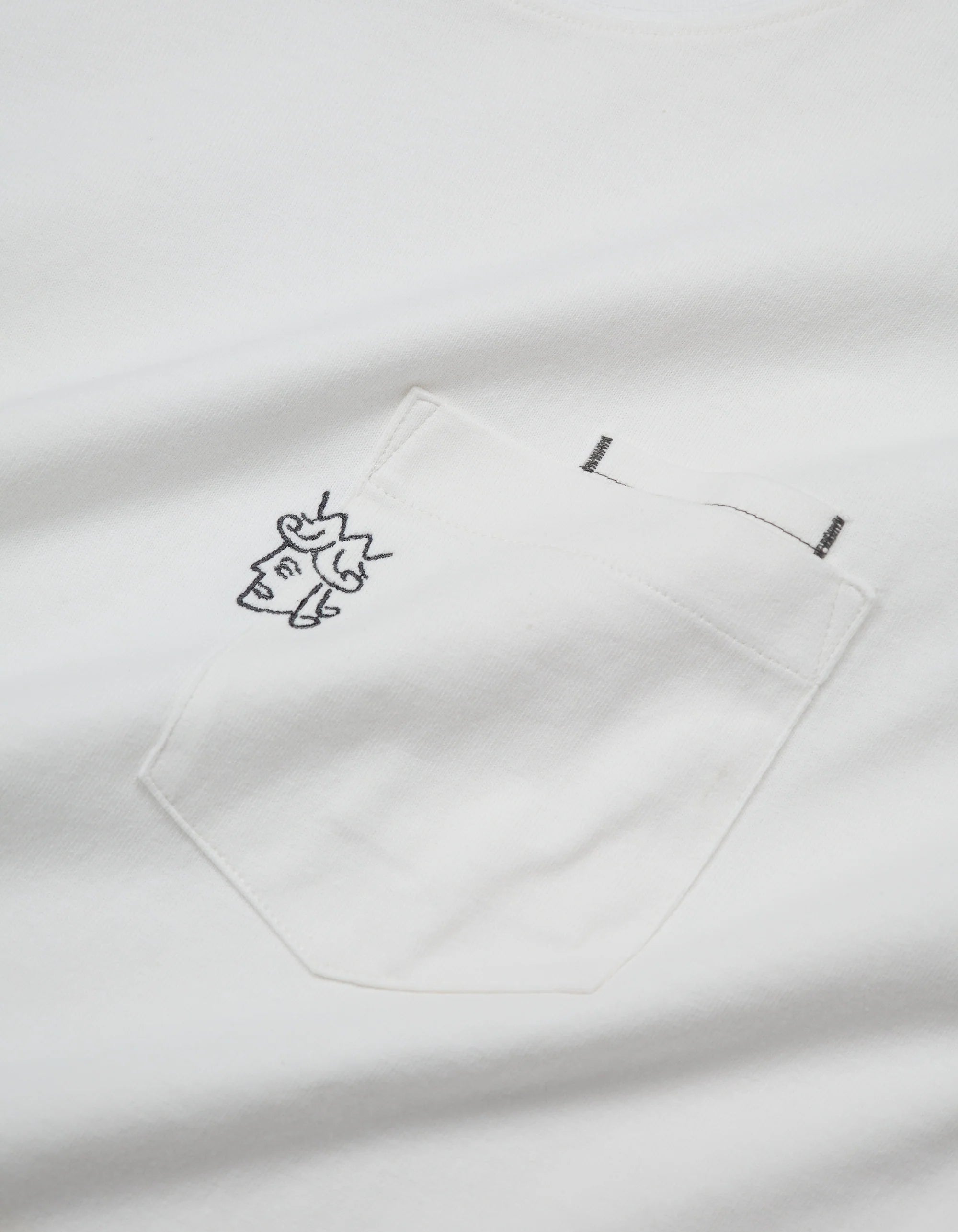 Victoria HK Double Pocket L/S Tee – White