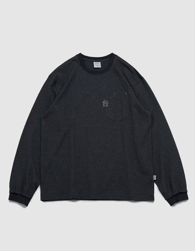 Victoria HK Double Pocket L/S Tee – Charcoal