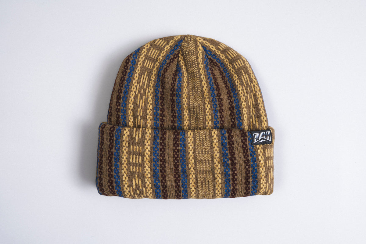 Autumn Knapsack Beanie in Dark Sand