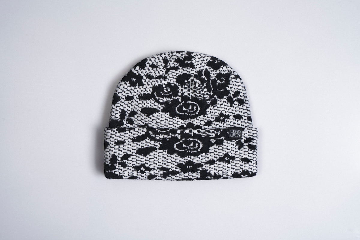 Corduroy Lace Beanie in White