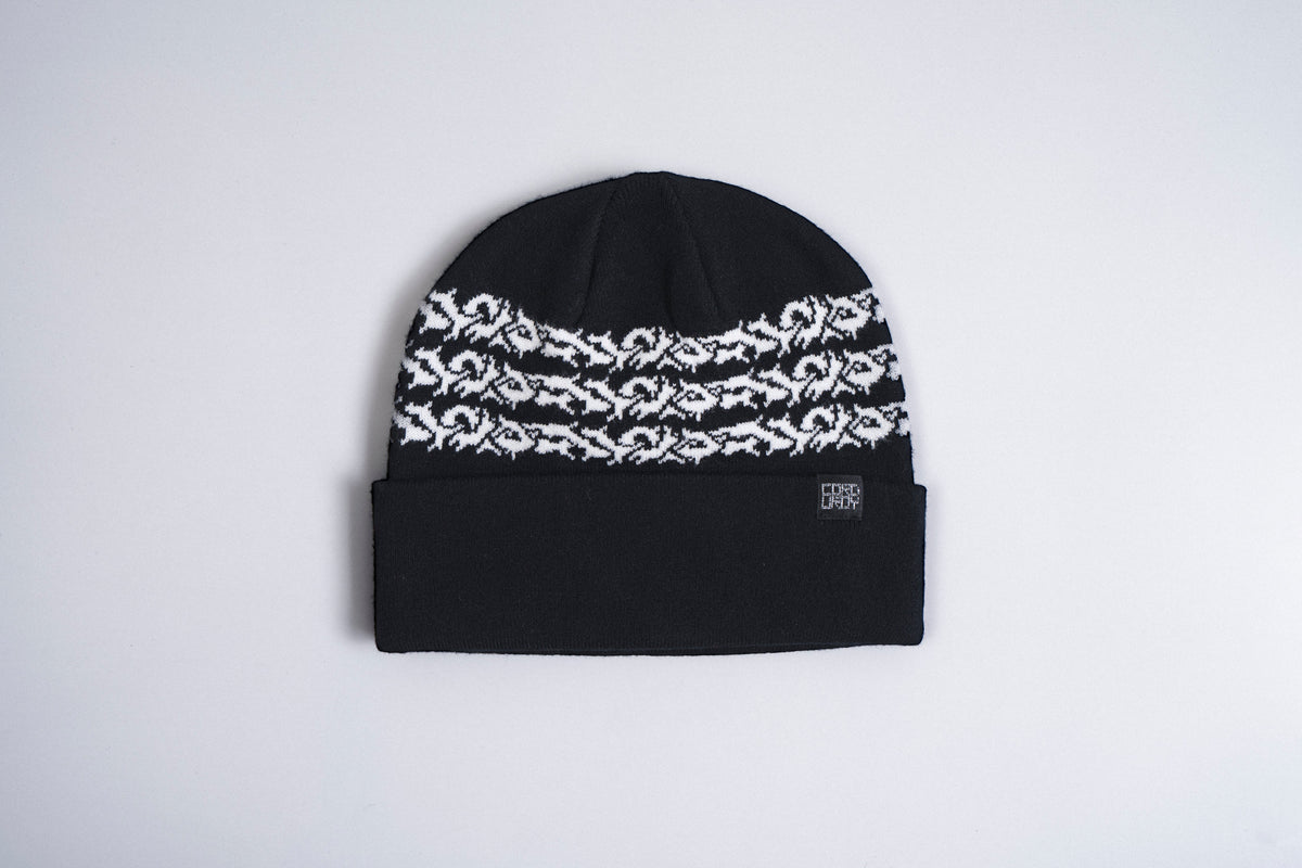 Corduroy Prickly Beanie in Black