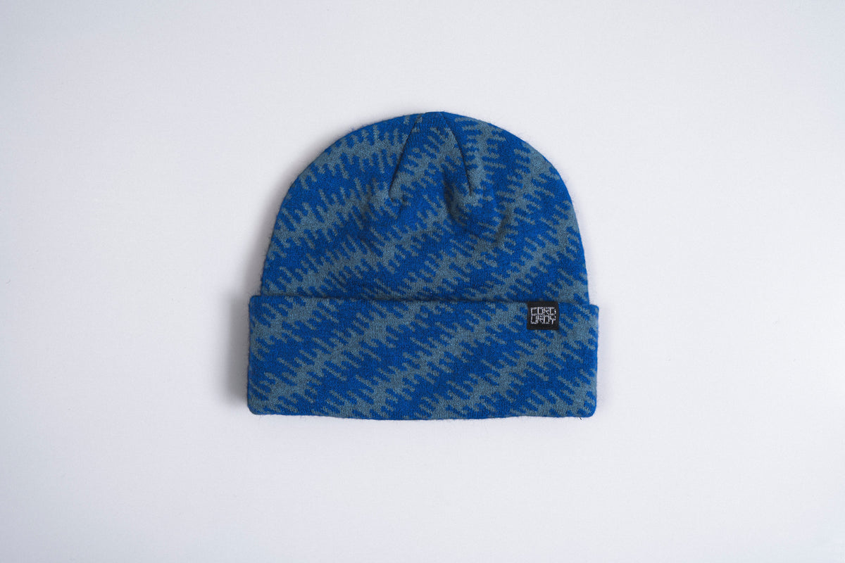 Corduroy Static Camo Beanie in Midnight