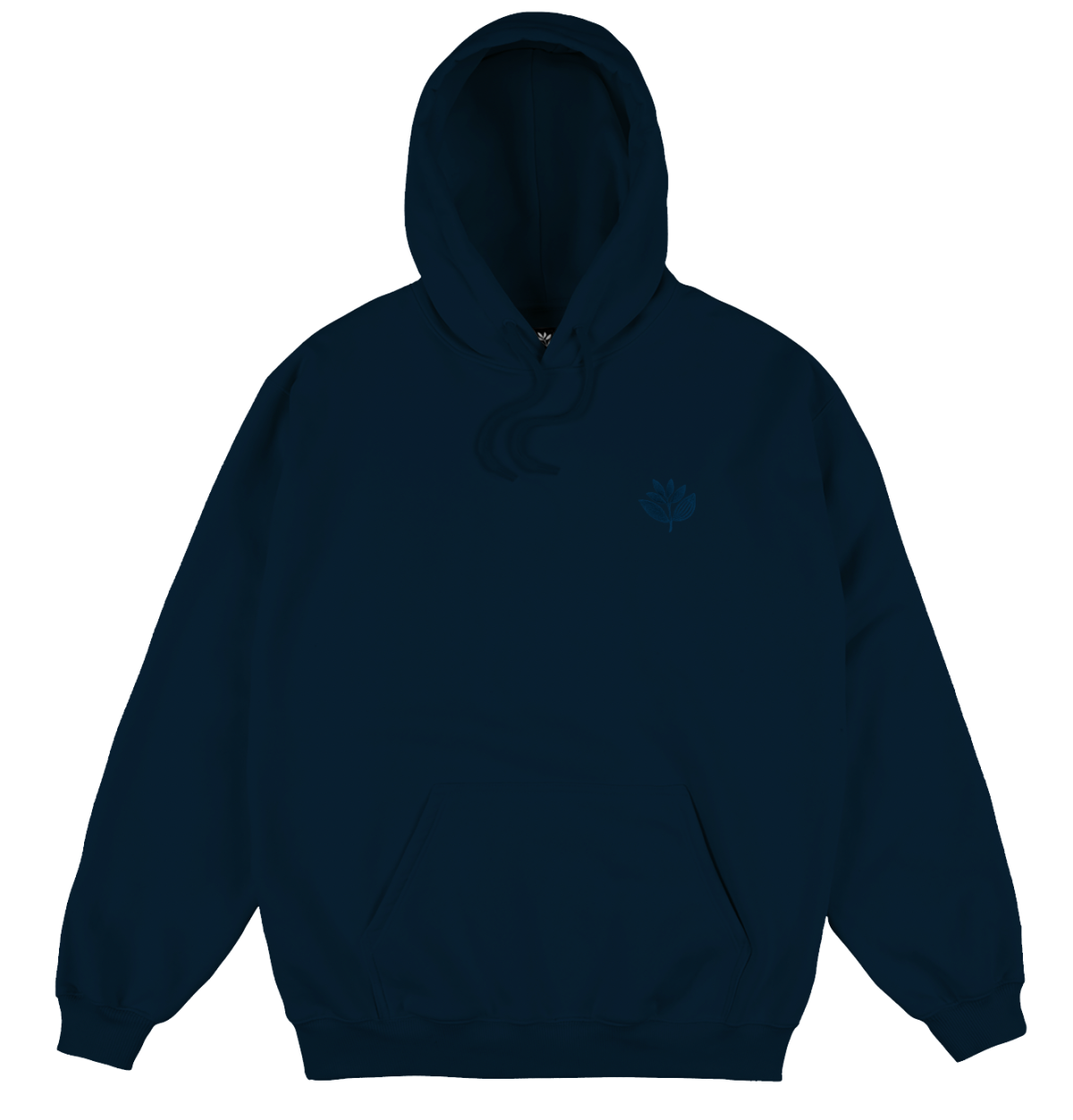 Magenta Denim Plant Hoodie Navy