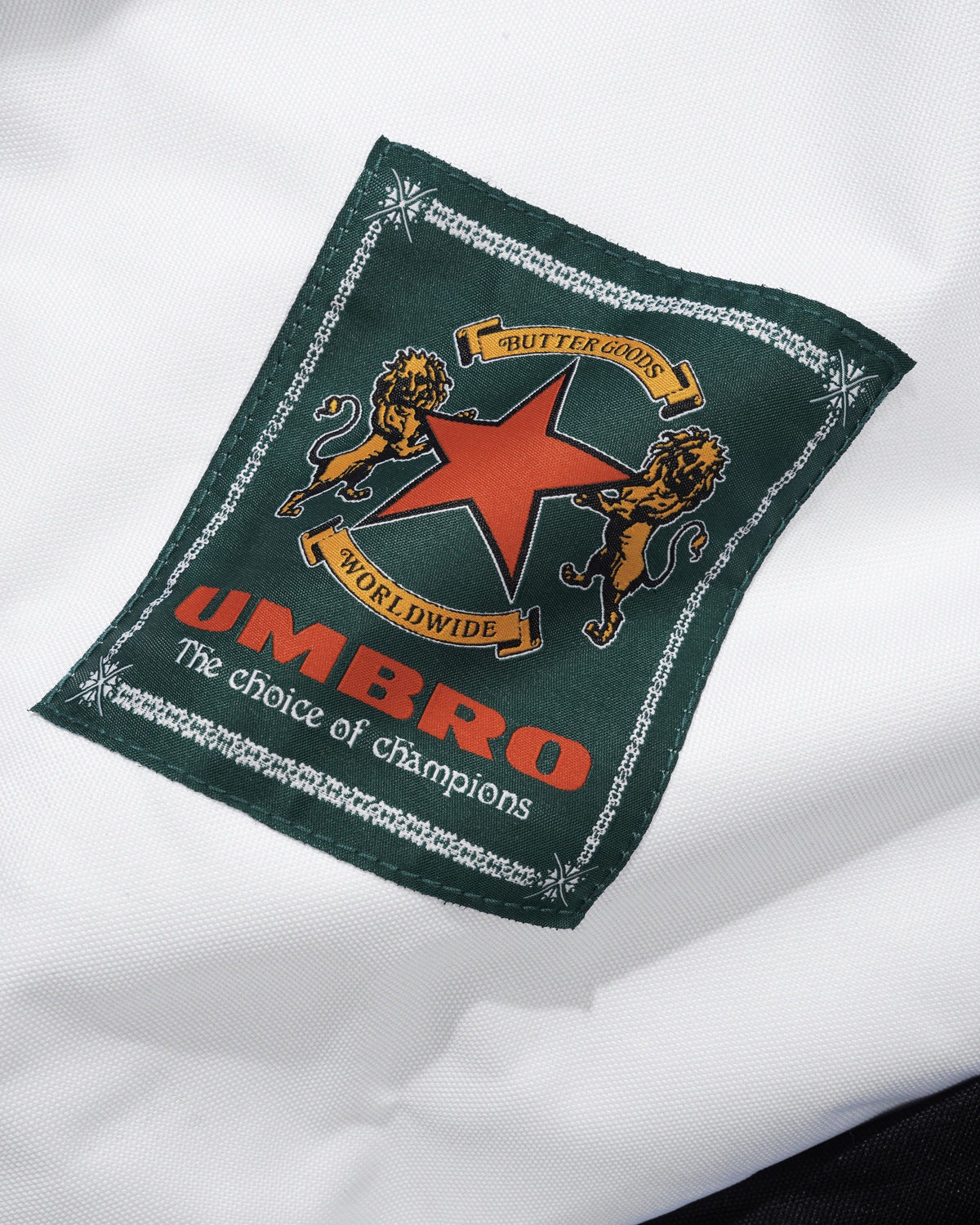 Butter Goods x Umbro Football Beanbag Black / White — product shot
