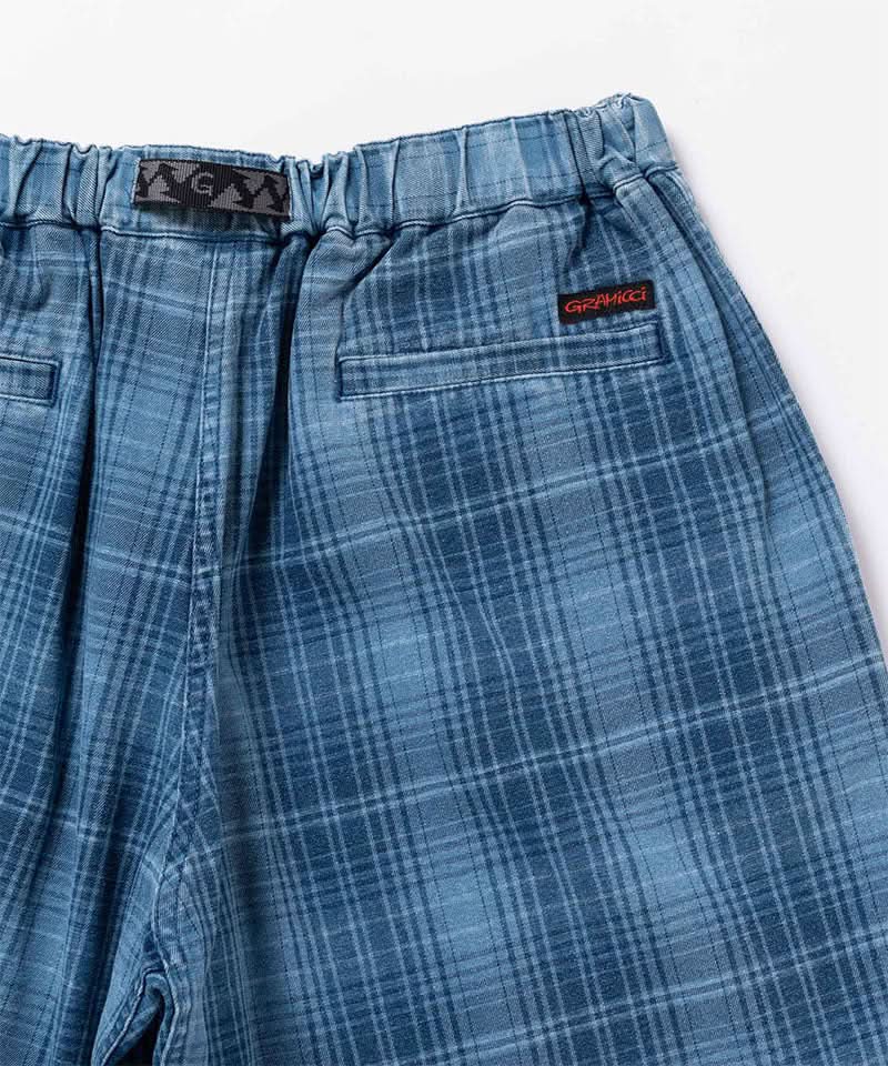 Gramicci Lagoon Short Denim Plaid - Indigo