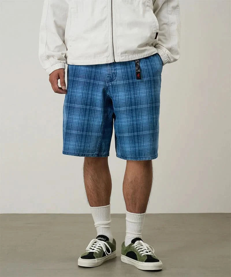 Gramicci Lagoon Short Denim Plaid - Indigo