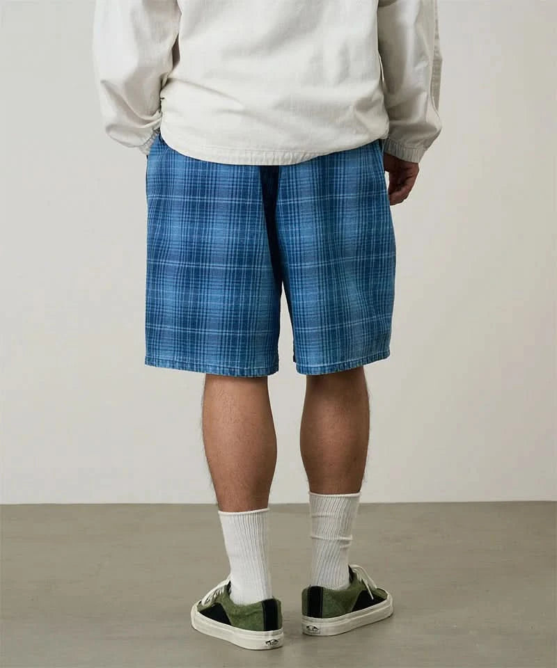 Gramicci Lagoon Short Denim Plaid - Indigo