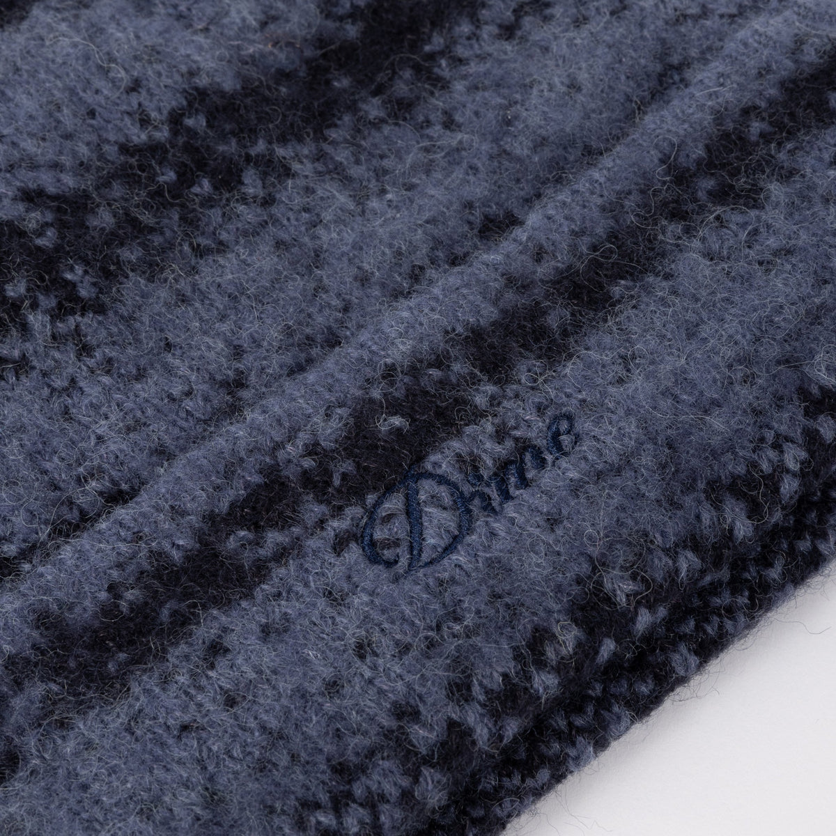 Dime MTL Mohair Striped Beanie Blue — detail