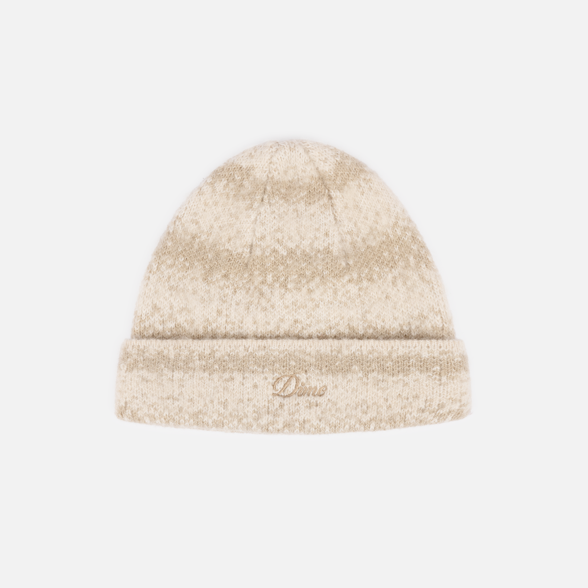 Dime MTL Mohair Striped Beanie Cream — product shot