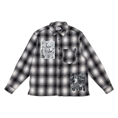 Hoddle Book Flannel – Grey Plaid