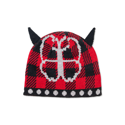 Hoddle Butterfly Horn Beanie – Red