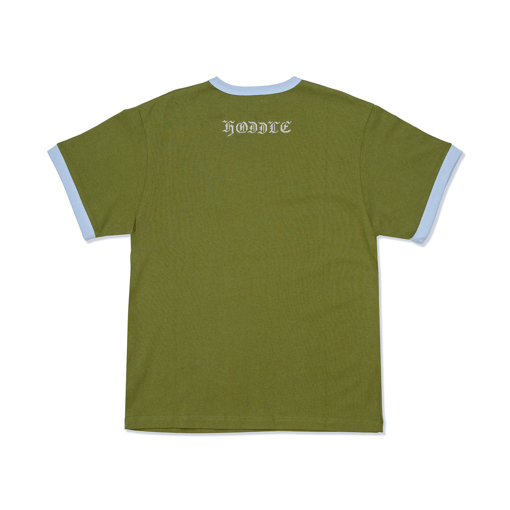 Hoddle Teenage Smoker Tee green – rear embroidery