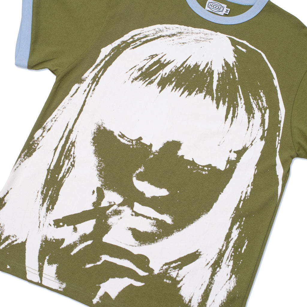 Hoddle Teenage Smoker Tee green – detail