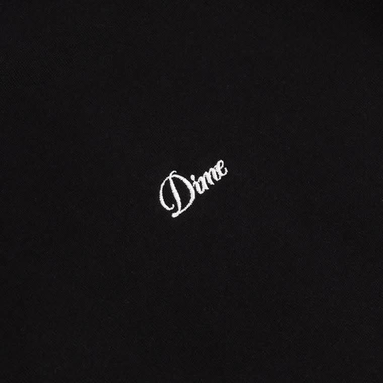 Dime MTL Cursive Small Logo Crewneck – Black